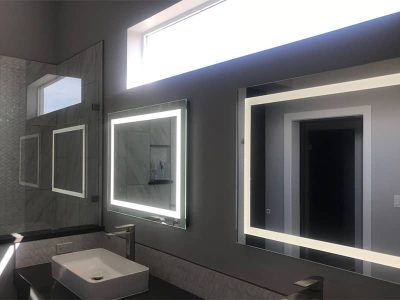 Backlit Vanity Mirror Lighting Installation