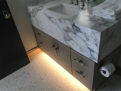 Under-cabinet LED Strip Lighting Installation